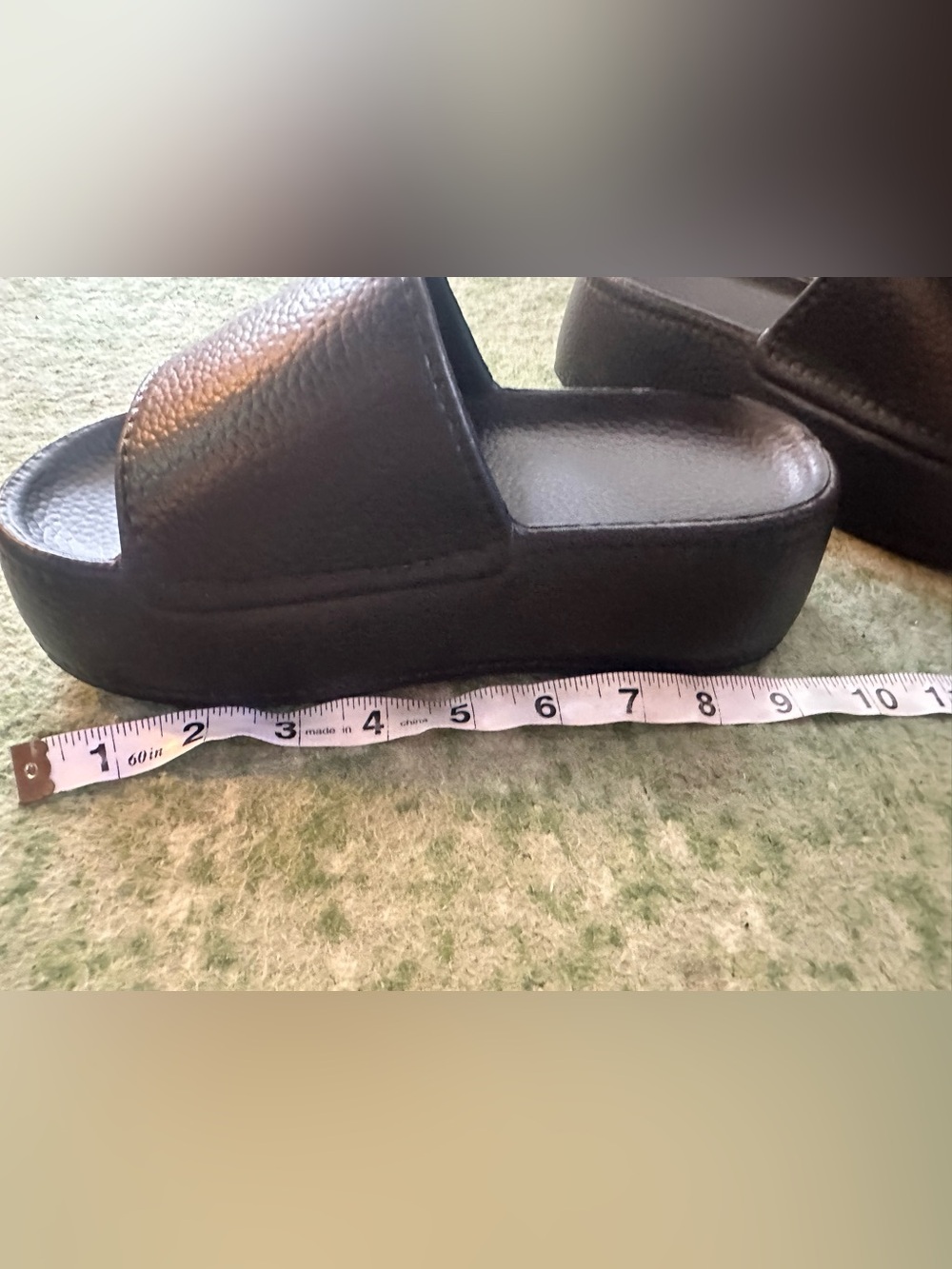 NWT ARWINN Platform Slides. Northend Shop. Jet Black. Comfy, Comfy Shoes. - Picture 5 of 12